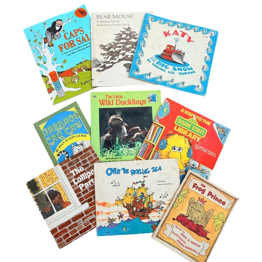 Lot‎ of 10 Vintage Children's Books Caps for Sale Katy Sesame Street Pooh More